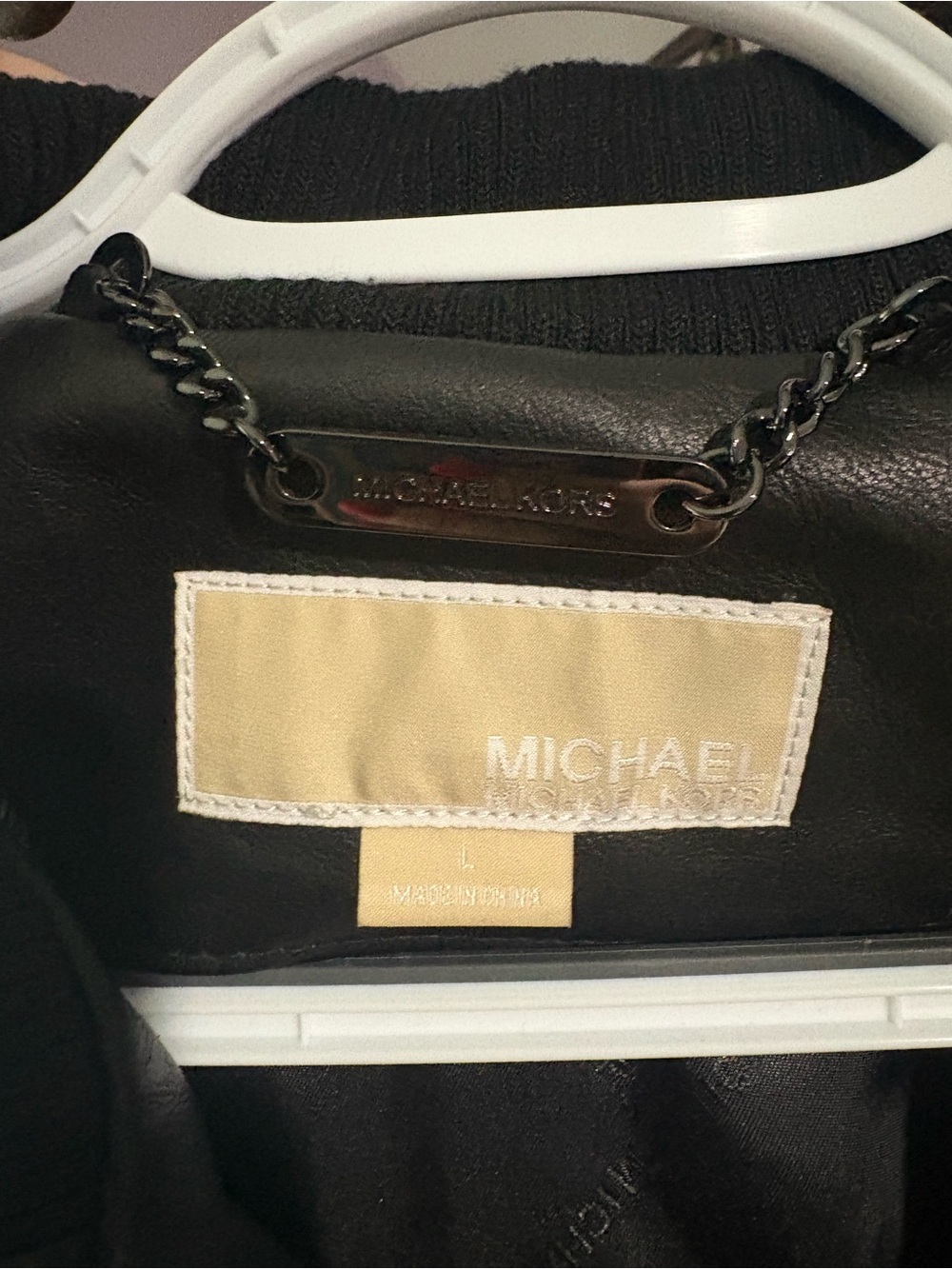 Michael Kors Genuine Leather Jacket - Picture 4 of 8